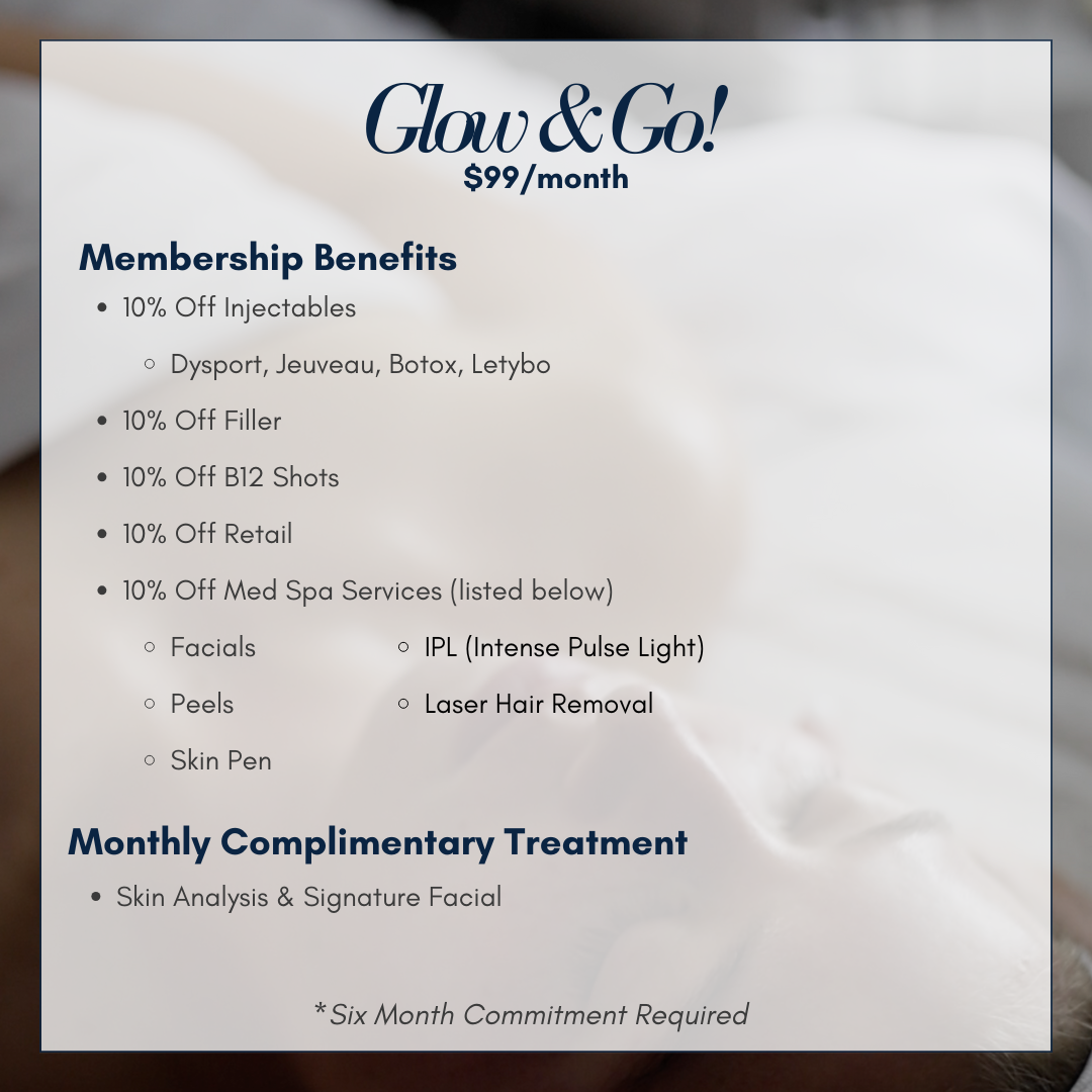 'Glow and Go' Monthly Membership (6 Month Package)